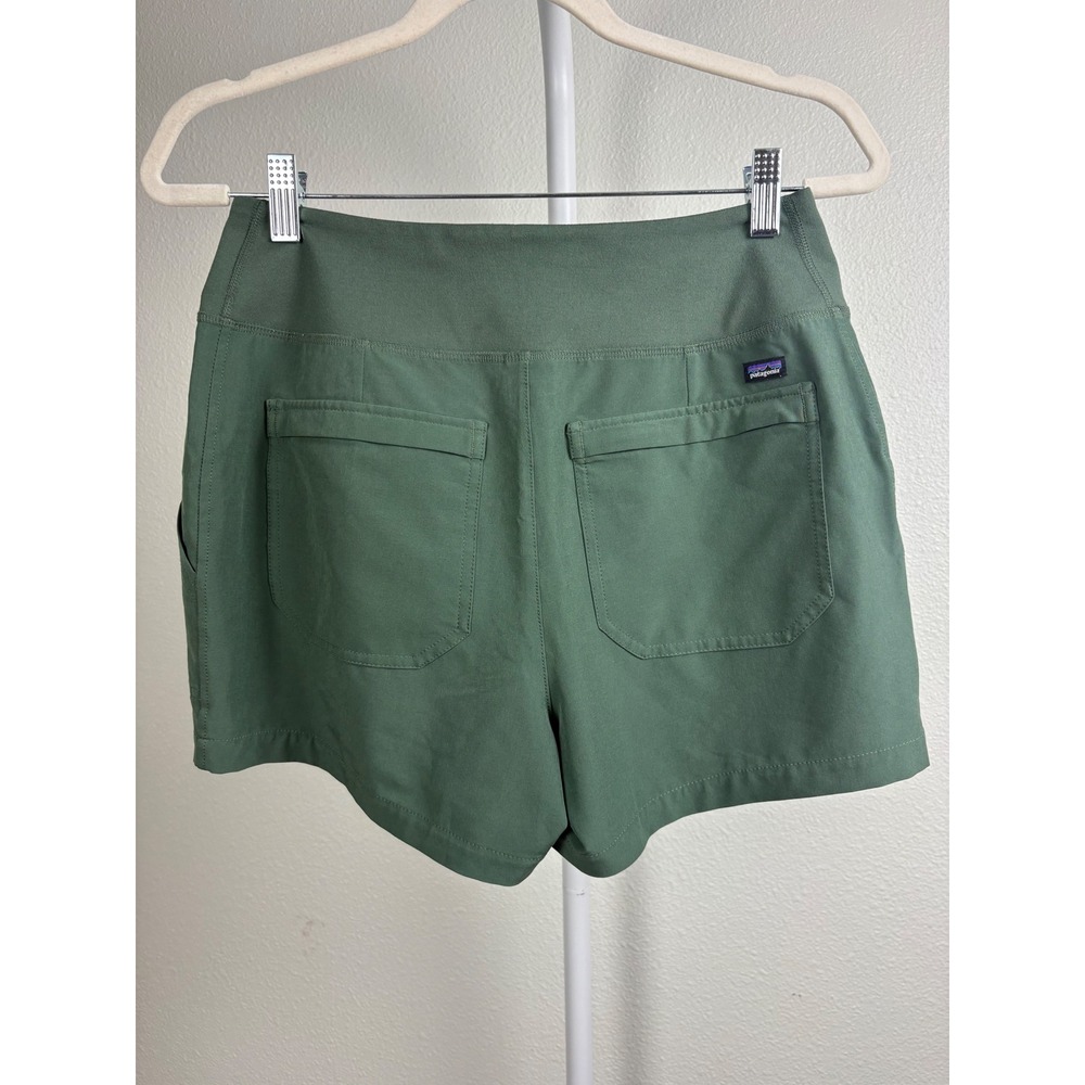 Patagonia Happy Hike Shorts Womens Small Green Stretch Trail Athletic 57305 - Picture 3 of 7